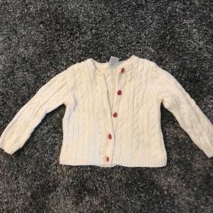 Gymboree White Cotton Sweater/cardigan